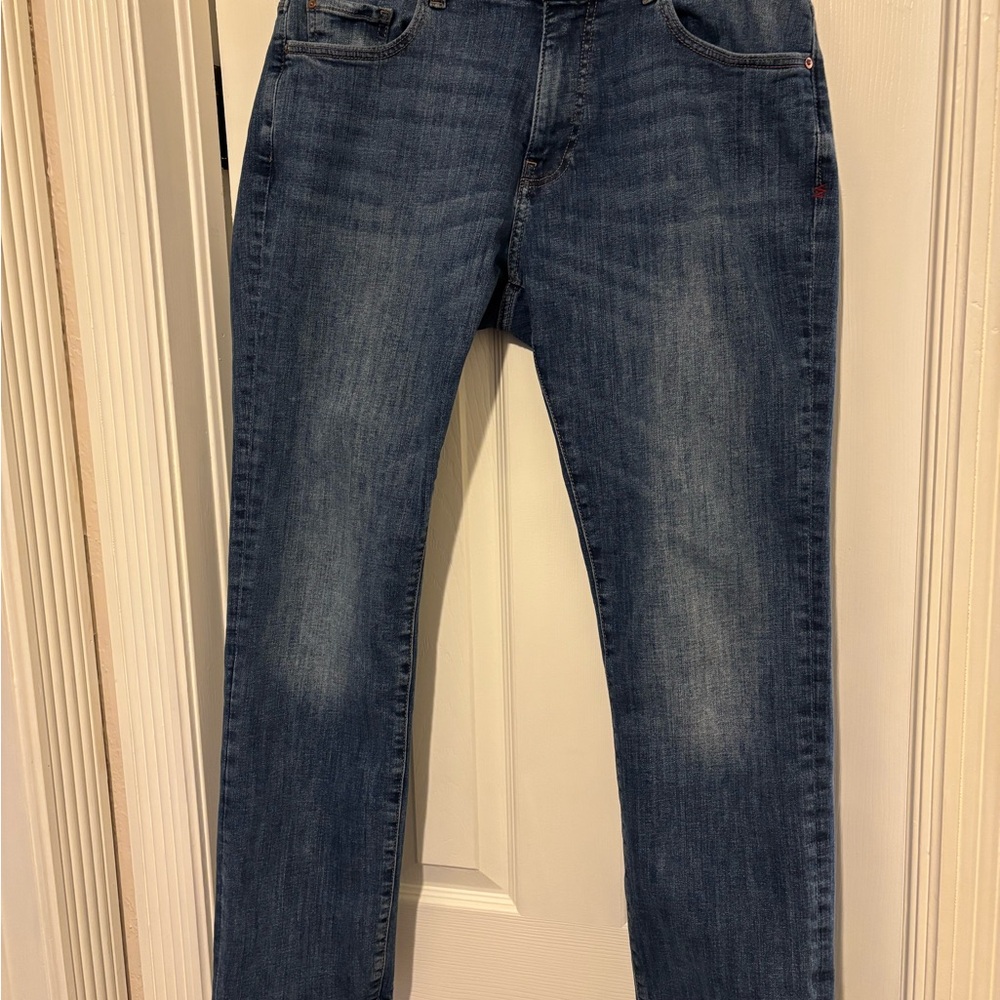 Warp + Weft Dark Blue Straight Jeans